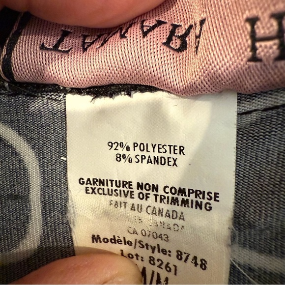 Tamara H. Black White Fitted Short Sleeve Blouse with Cross Body Neckline Women - Picture 10 of 10